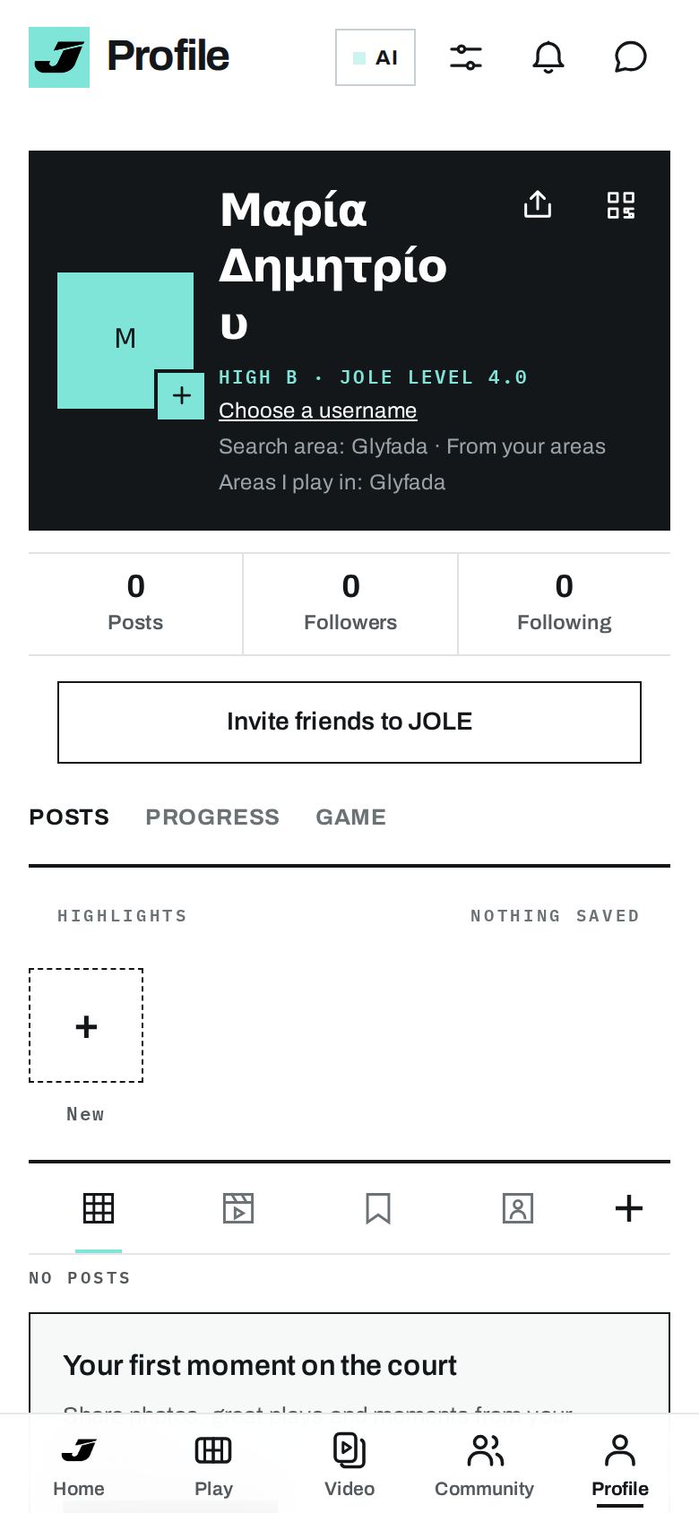JOLE Level and progress